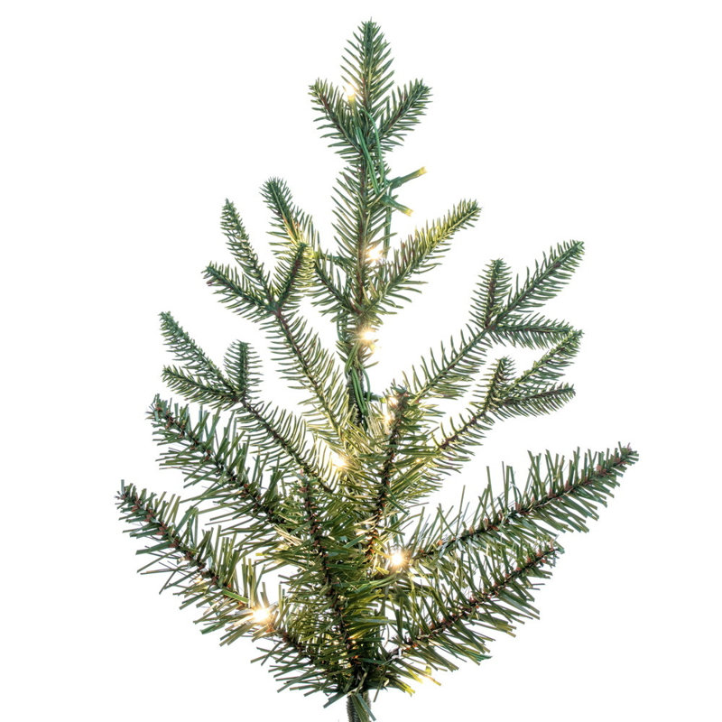 Kamas Fraiser Fir Artificial Christmas Tree with Warm White Low Voltage 3Mm LED Lights, 9' H