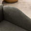 Espace de détente pour chien de taille moyenne et grande - conception moderne avec motif irrégulier, accoudoir simple, housse en lin respirant, pieds en plastique bas gris foncé, dimensions pour animaux de compagnie surdimensionnés de 55 po x 26 po x 18,5 po
