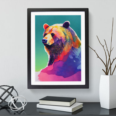 Watercolour Bear - Single Picture Frame Print