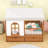 Full Size Wooden House-Shaped Bed With Charging Board, Shelf, Drawers And LED Strip-1848593051