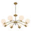 Lustre sphérique moderne en verre 8 lumières Murtie