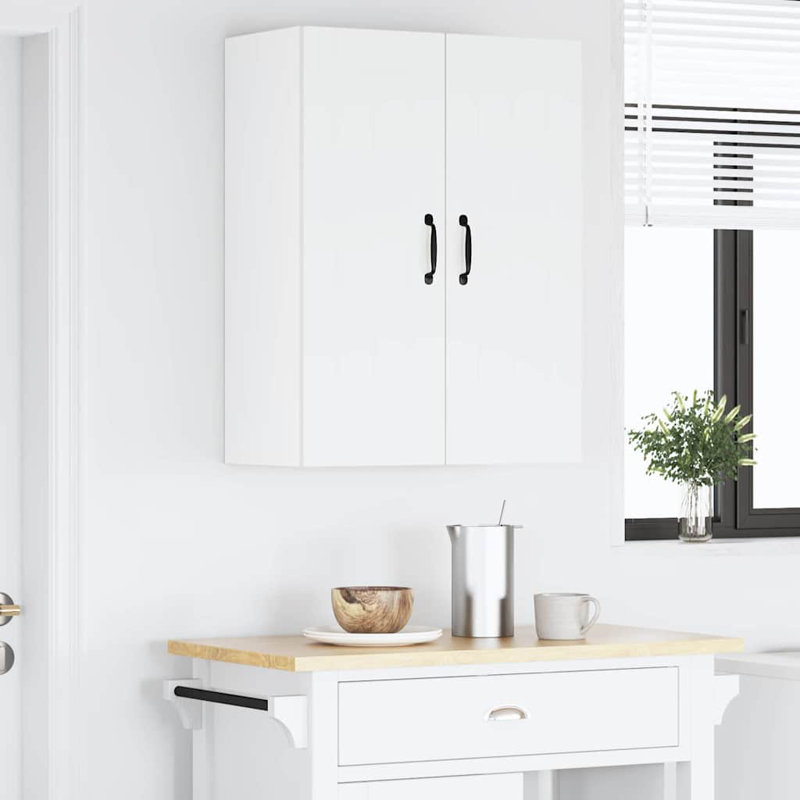 Vidaxl Kitchen Cabinet With Shelf 2 Pcs Concrete Grey 30 X 31 X 80 Cm, White