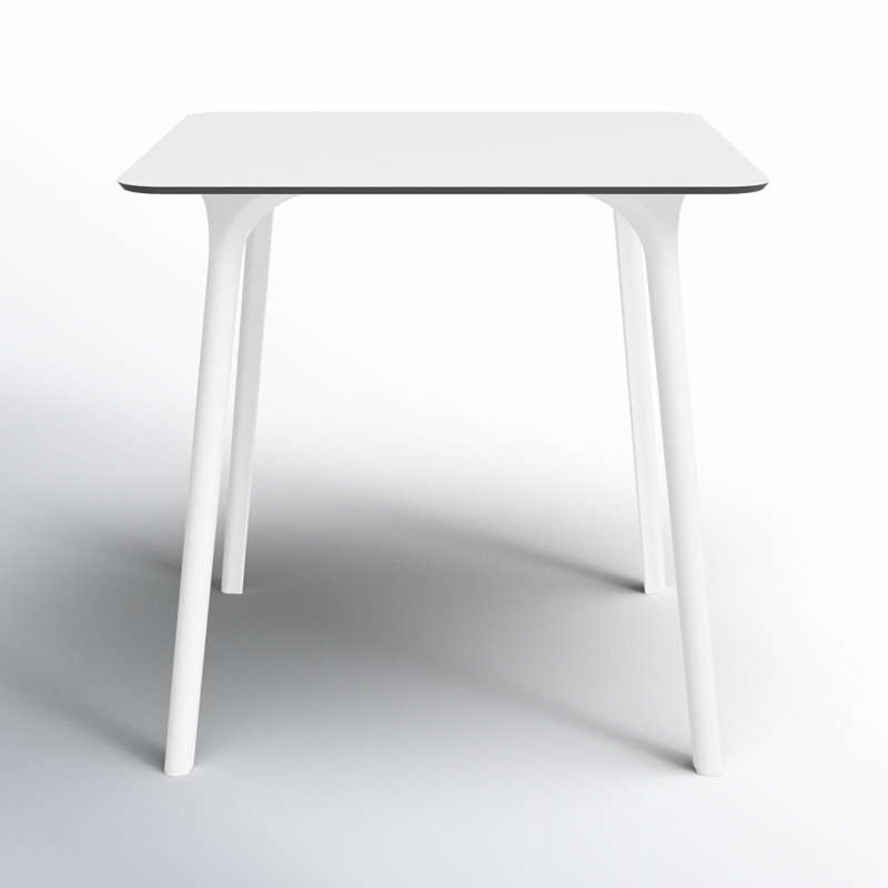 Burt Square Outdoor Dining Table , 31'' in. W 31'' in. D, White