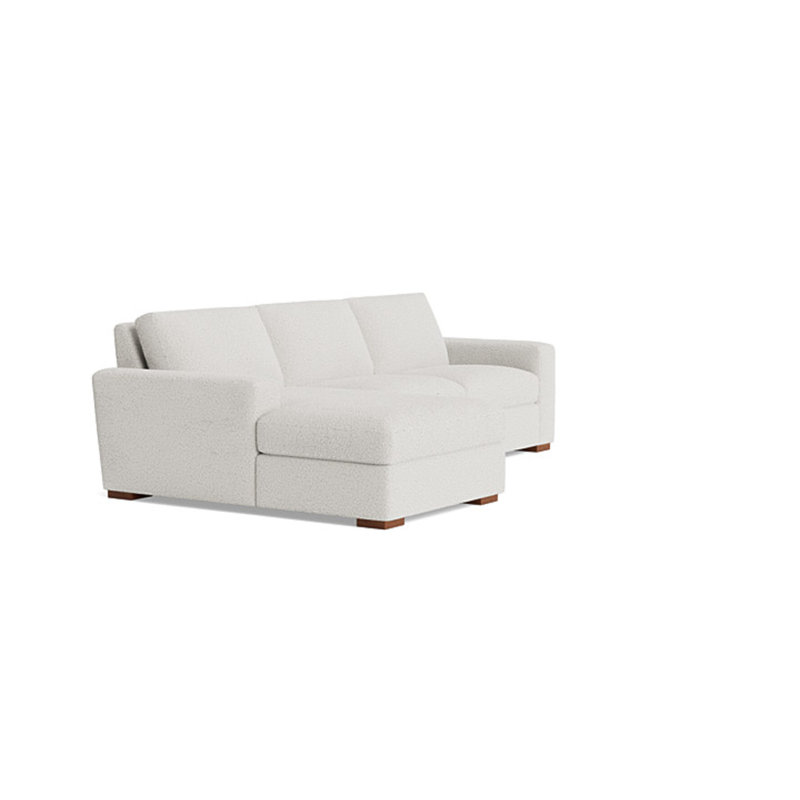 Couch Potato Chaise Sectional, Left Hand Facing, Performance Weave - Aubergine