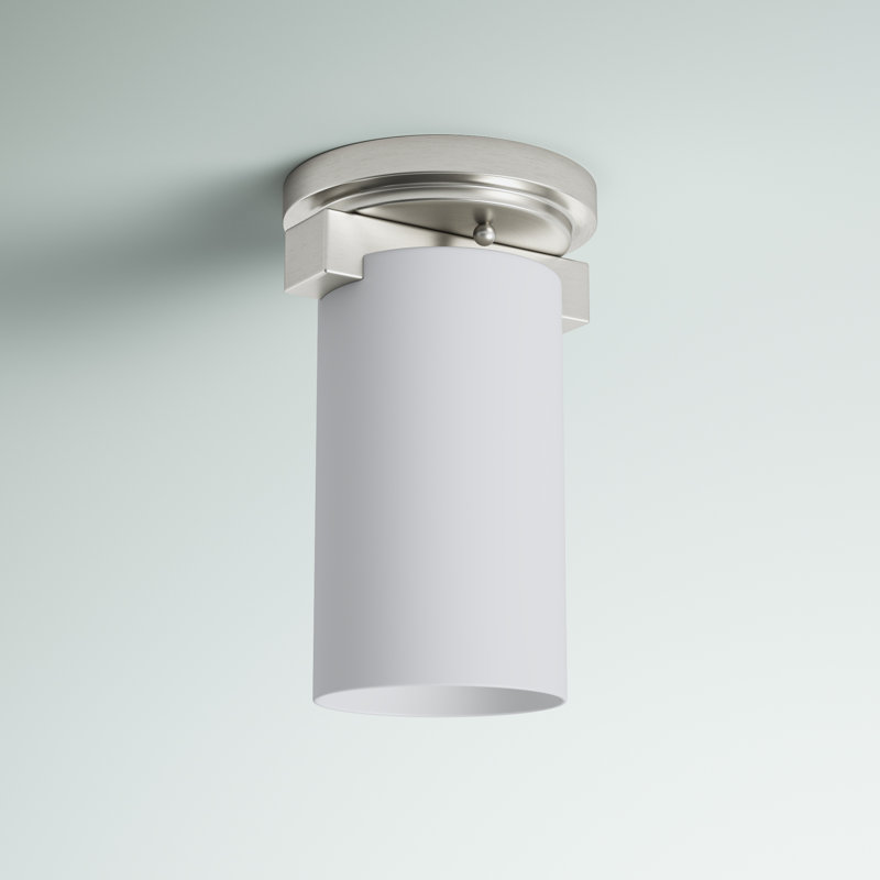 Plafonnier encastré 1 lumière 5 po Delvin, Nickel brossé