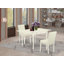 Ensemble de coin repas 3 pièces pour petits espaces comprenant une table de salle à manger rectangulaire avec Dropleaf et 2 chaises rembourrées en tissu de lin, 36 x 54 pouces, acajou-1370754043-1370754042-1370754041