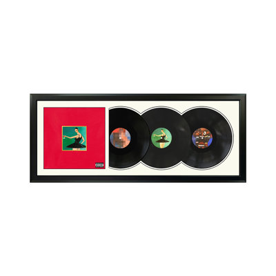 Kanye West "My Beautiful Dark Twisted Fantasy" Framed Triple Vinyl Record with White Mat