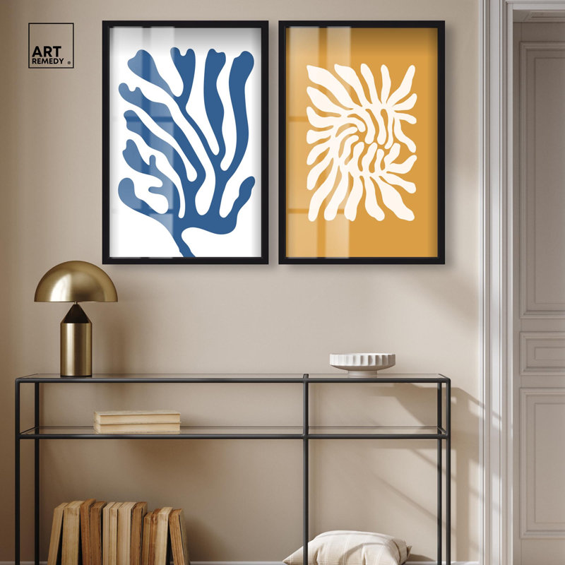 «Tranquil Dune Impressions Duo Shadowbox», ensemble d'art encadré par Art Remedy, cadre noir, 20 x 30, 31" H x 21" W