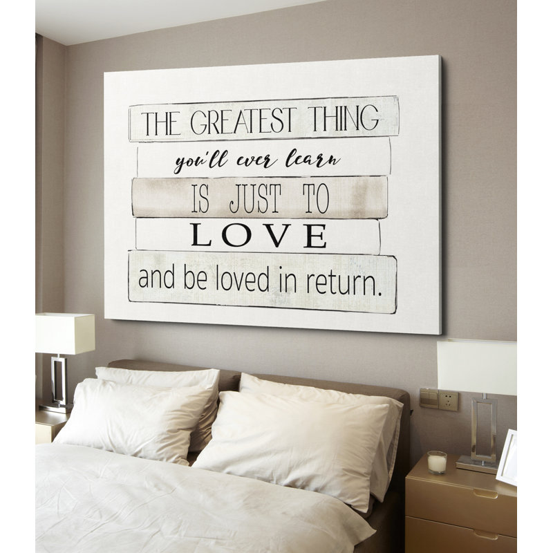 «The Greatest Thing», reproduction d'art textuel sur toile, H 30 po x l 40 po x P 1,5 po