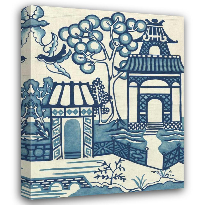 «Red Barrel Studio® Zarris, Chariklia», reproduction d'art sur toile tendue: Willow Landscape II