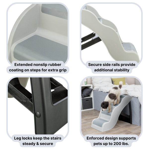 Dog Stairs For Bed Home Depot TRIXIE 4-Step Pet Stairs With Hidden