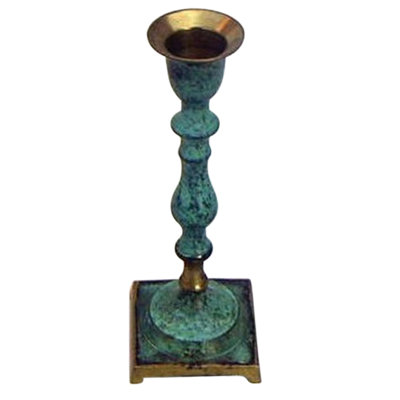 Petit chandelier en laiton Patina