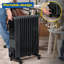 Russell Hobbs® RHOFR2500-M-D-SMT, Smart Wi-Fi Enabled 2500W 11 Fin Digital Oil Filled Radiator with M-Shaped Fins in Graphite