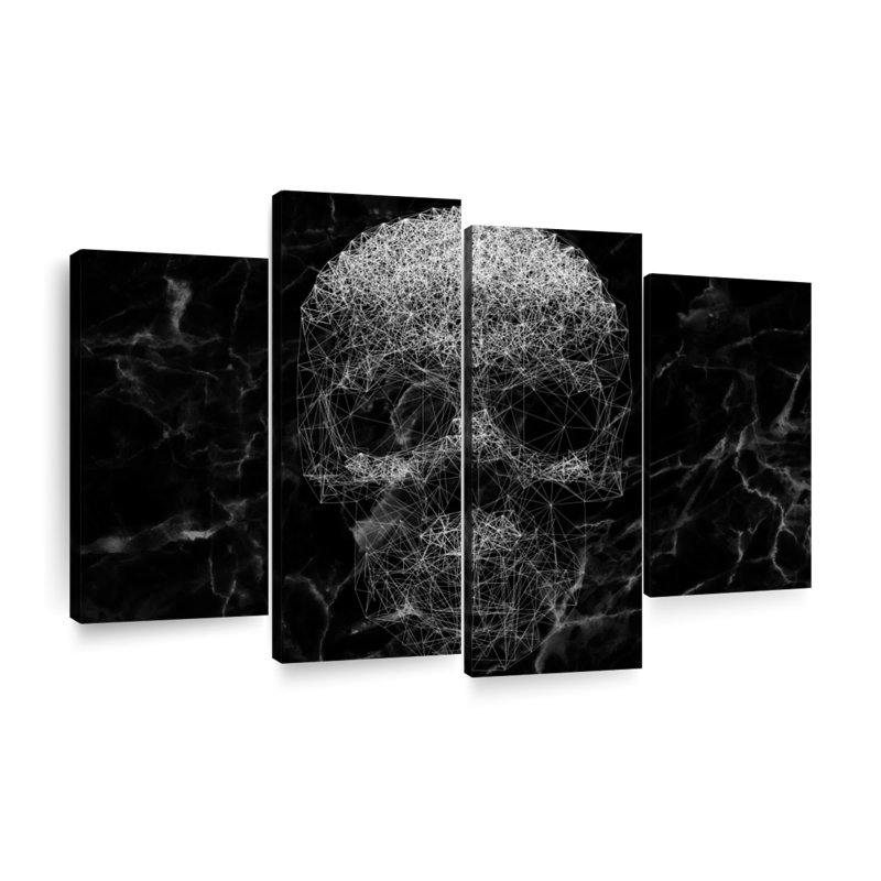 Abstrait mort sur toile, reproduction d'art sur plusieurs pièces, H 36 po x l 22 po x P 1 po