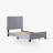 Upholstered Wooden Platform Bed Frame with Adjustable Headboard, No Box Spring Needed-105498199