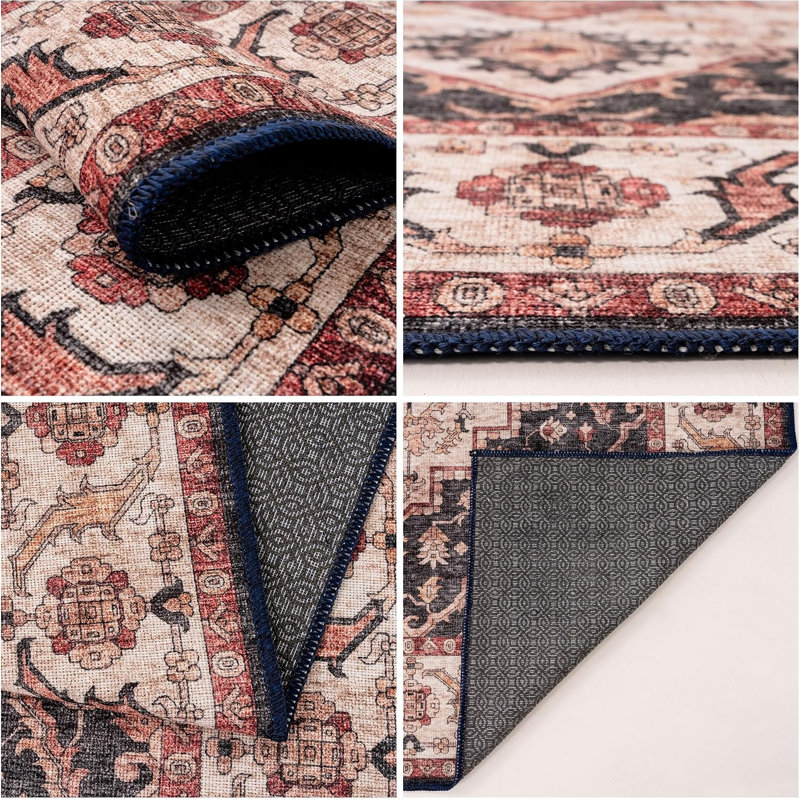 Rectangle 200 cm x 290 cm Oriental Cotton Area Rug
