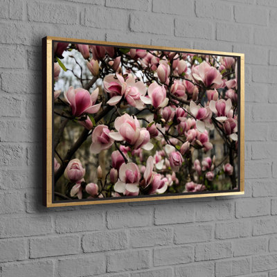 Handcrafted Magnolia Flower Wall Art Print On 3D Canvas For A Perfect Gift For Home Decor Lovers