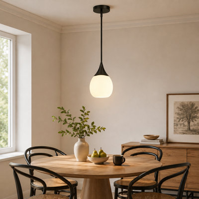  1 - Light Modern Glass Single Pendant Light