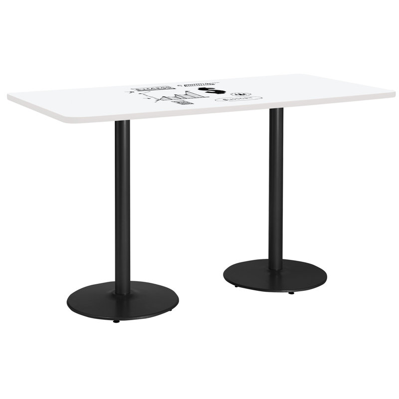 Table de salle de pause, H 41 po x L 96 po x L 42 po, Noir