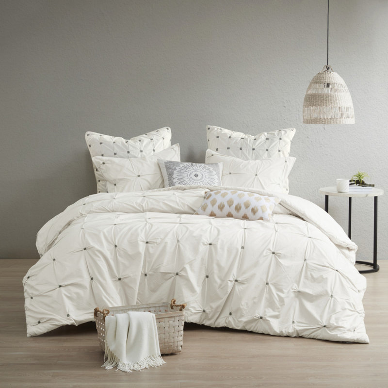 Ensemble d'édredon en coton élastique luxueux - grand
