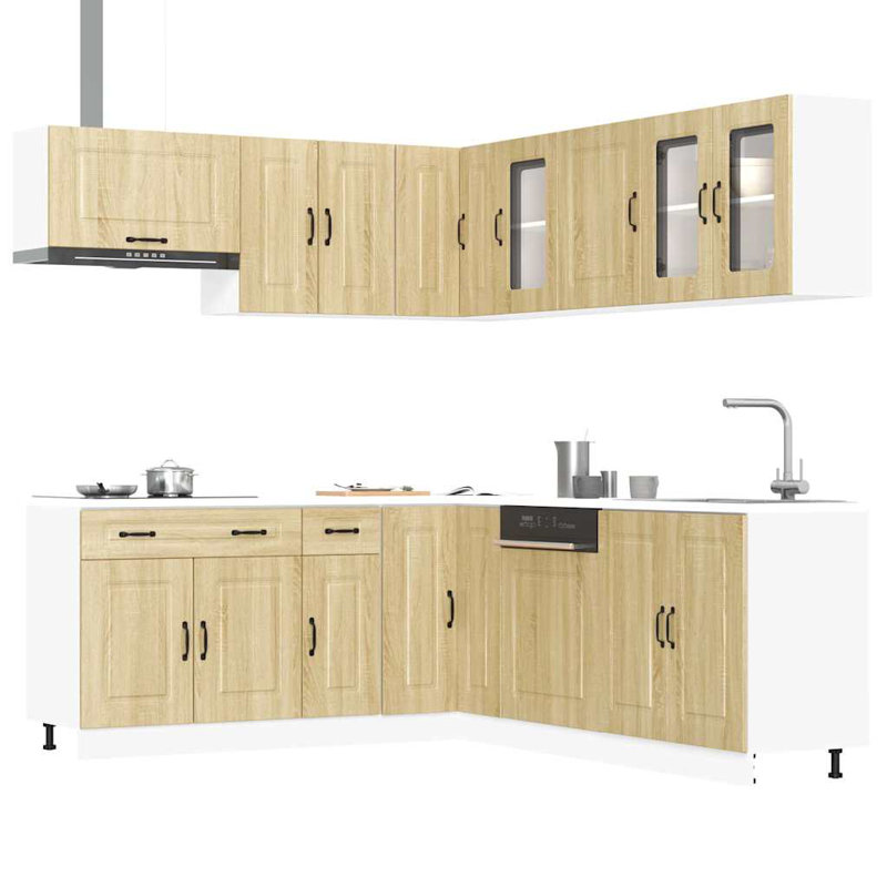 Kalmar Kitchen Cabinet Set, Sonoma Oak