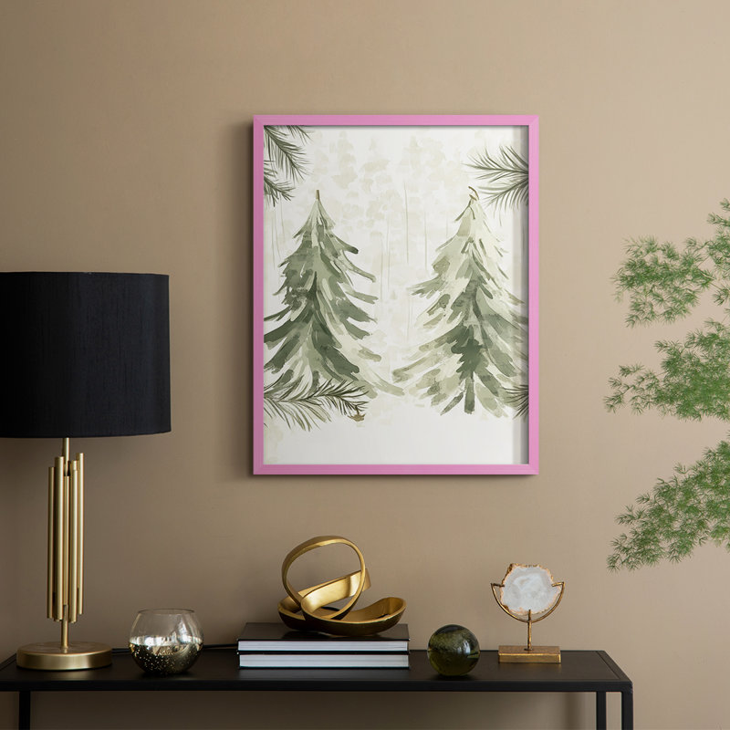 «Christmas Holiday Art» CECXCII, reproduction d'art encadrée - bois massif, 30'' H x 24'' W, Naturel