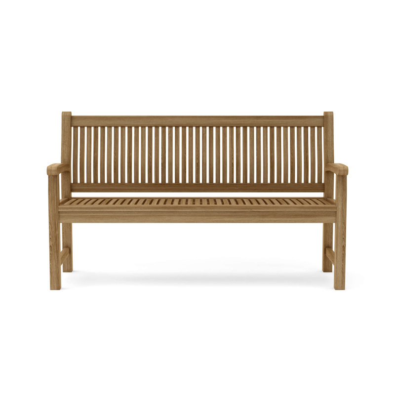 Jarvis Outdoor Teak Bench, 36" H x 59" W x 26.5" D