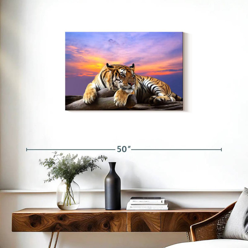 Lounging Tiger, 20" H x 30" W