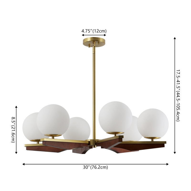Lustre 6 lumières 30 pouces Janna