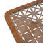 Table basse contemporaine avec un design géométrique artistique, une base en métal robuste et un cadre carré en verre trempé noir facile à entretenir pour un look