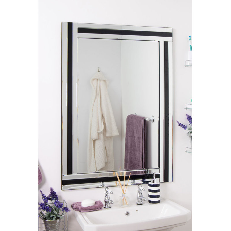 Gee Glass Flat Wall Mirror, 100cm H x 70cm W