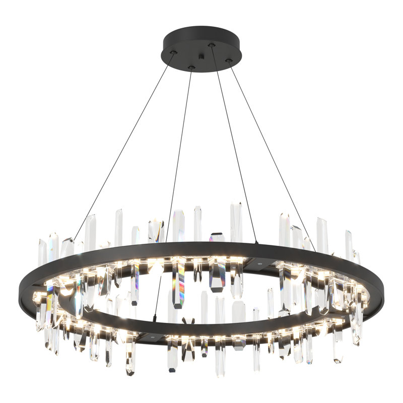 Solitude Circular LED Chandelier, Black