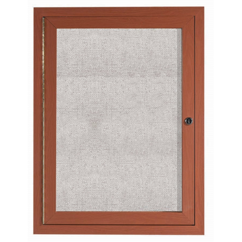 Tableau d’affichage mural fermé à l’extérieur, Chêne, H 36 po x l 24 po x P 2 po