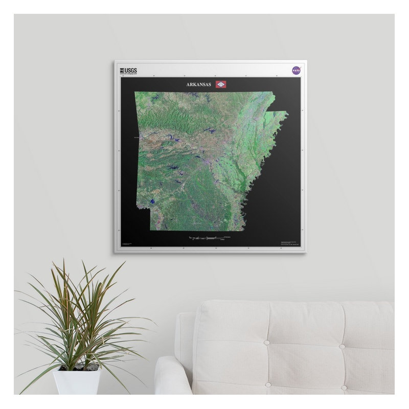 « arkansas-usg state mosaic », impression, H 35 po x l 35 po x P 1,5 po, Toile