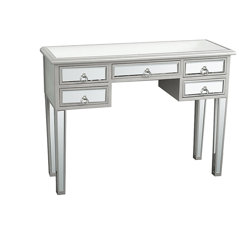 Deshotel 5-Drawer Glass Vanity