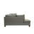Reversible Grey Polyfiber Sectional Sofa With Ottoman