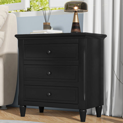Armoire de rangement en bois à 3 tiroirs avec table de chevet