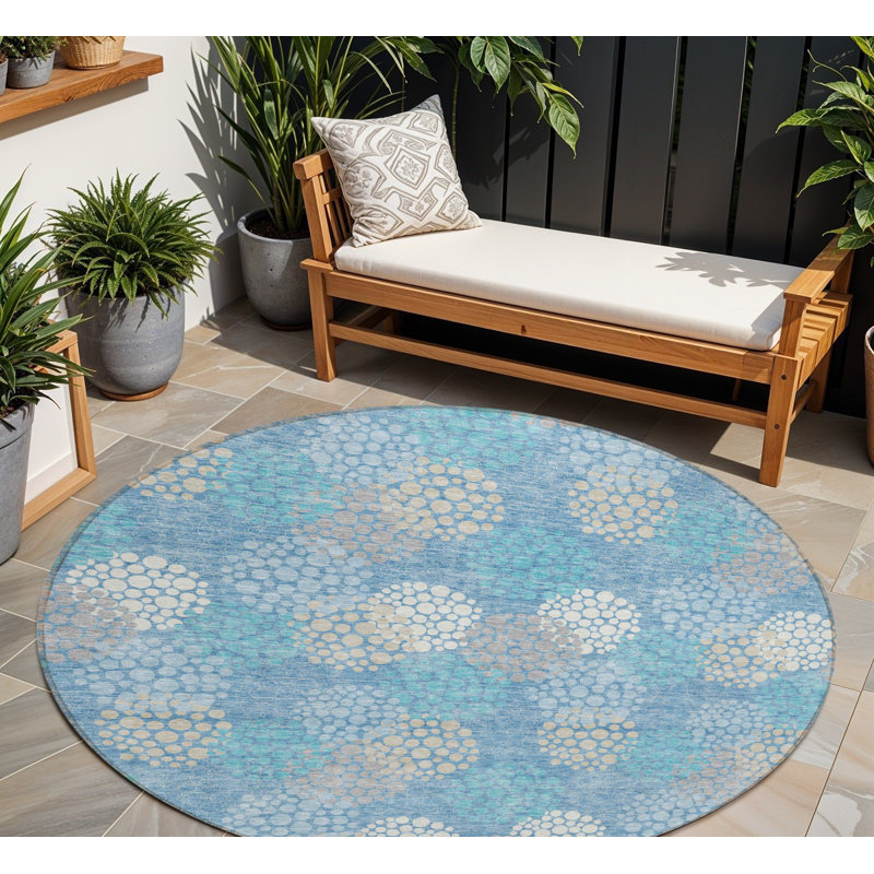 Tapis intérieur lavable à pois 8 po