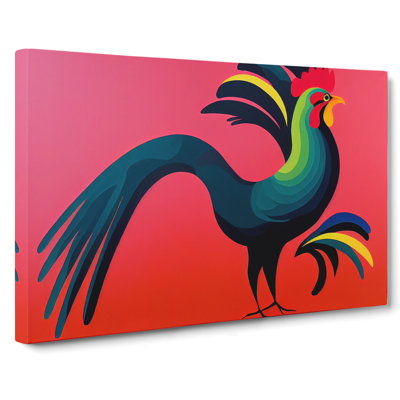Exciting Rooster - Wrapped Canvas