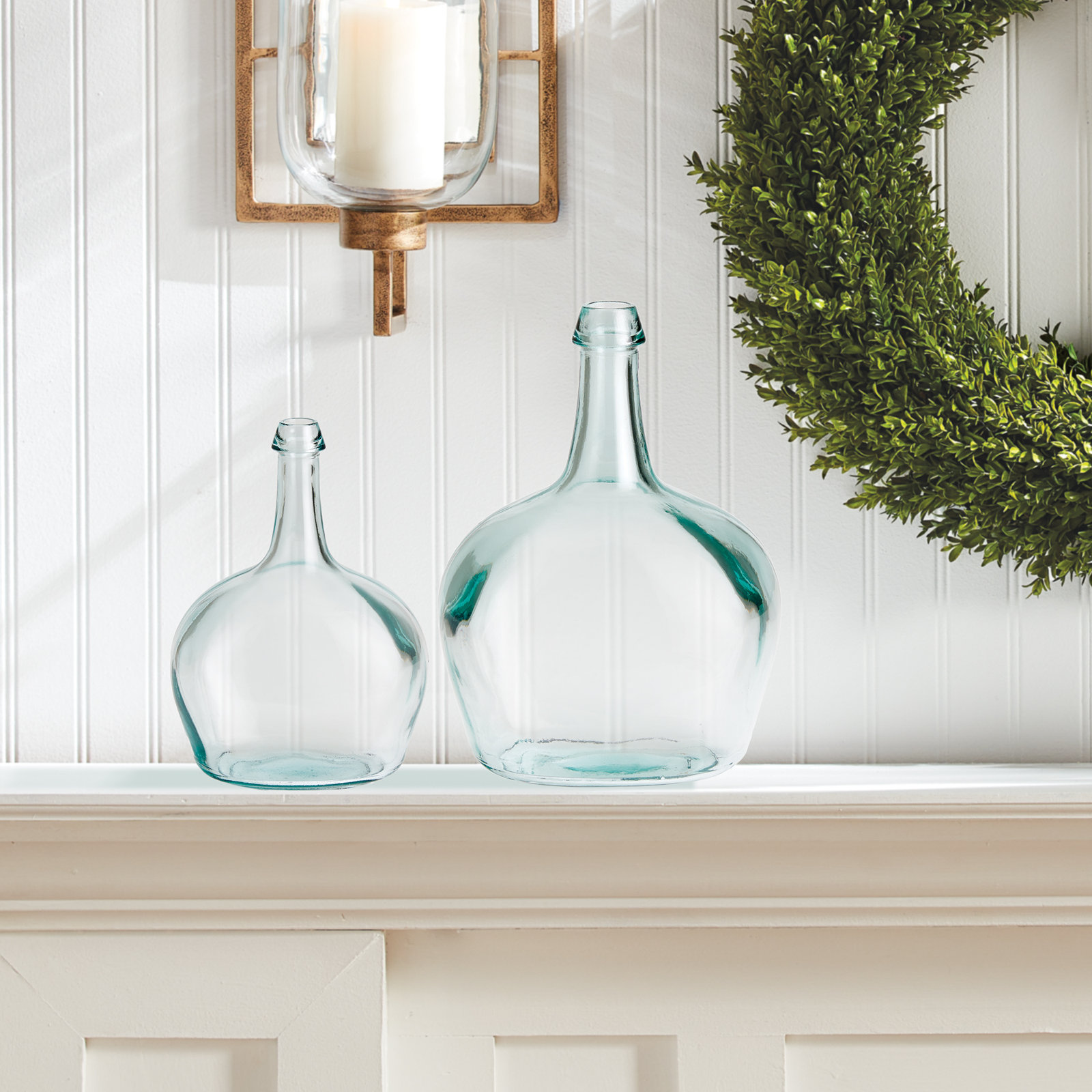 Meile Glass Decorative Bottle, Clear