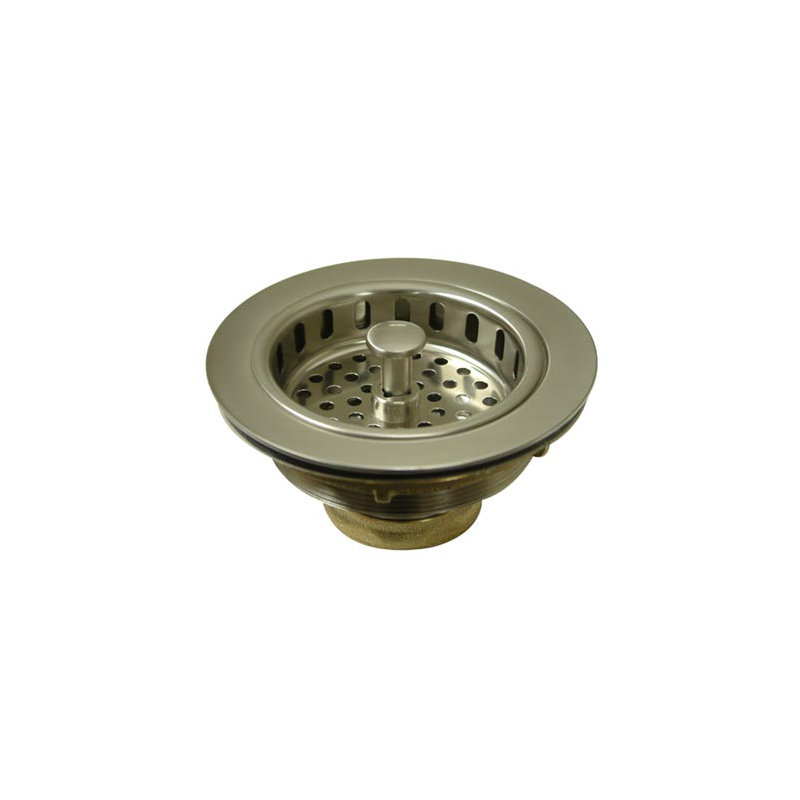 3.5" Grid Kitchen Sink Drain, Satin Nickel