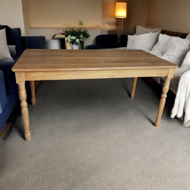 Acacia Unfinished Solid Wood Dining Table