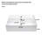 24"X16" White Ceramic Rectangular Wall Mounted Bathroom Sink With Faucet Hole And Overflow