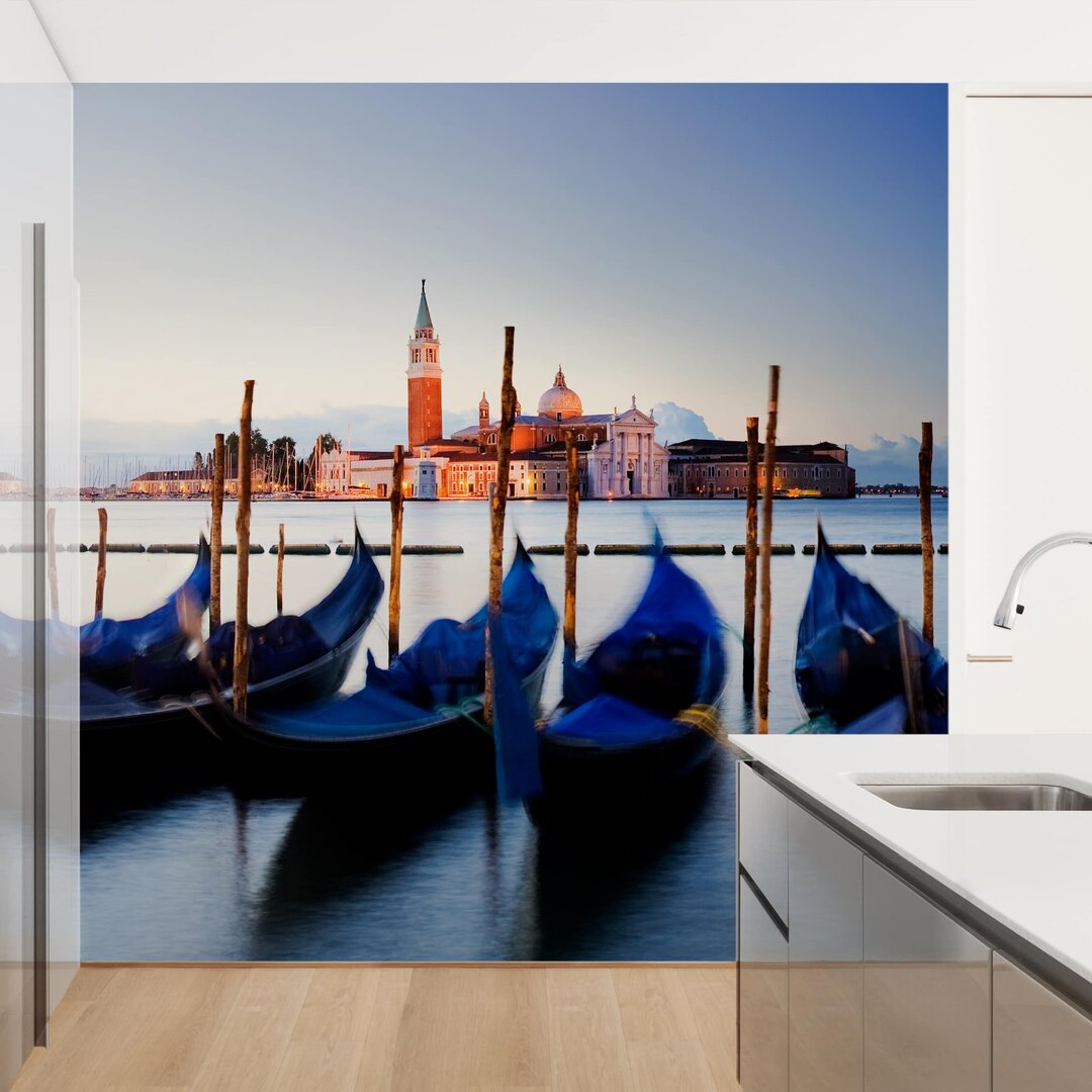 Matt Fototapete Venice Gondolas 2,4 m x 240 cm