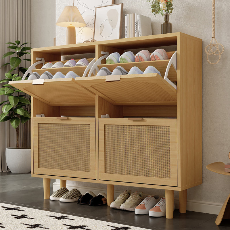 16 Pair Flip Down Shoe Storage