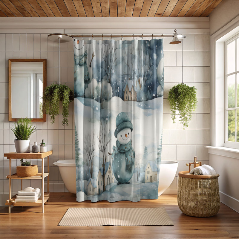 Rideau de douche Arctique, H 74 po x l 71 po