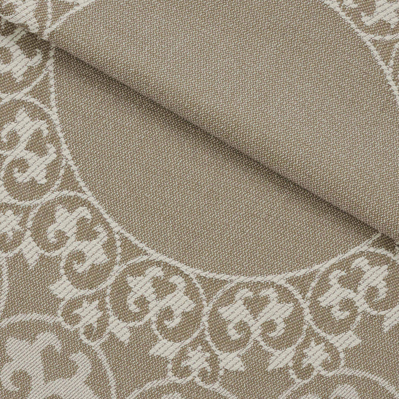 Fifer Lightweight Cotton Blend Oversized Jacquard Farmhouse Mandala Bedspread Set, Taupe, Queen