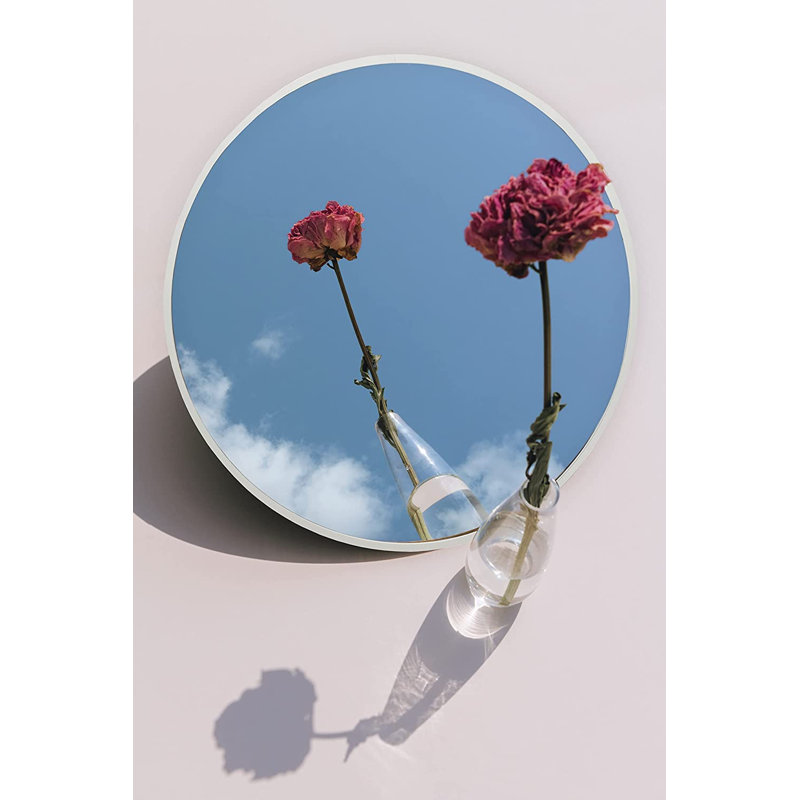 Miroir de salle de bain Alyster, Blanc, 28 po x 28 po