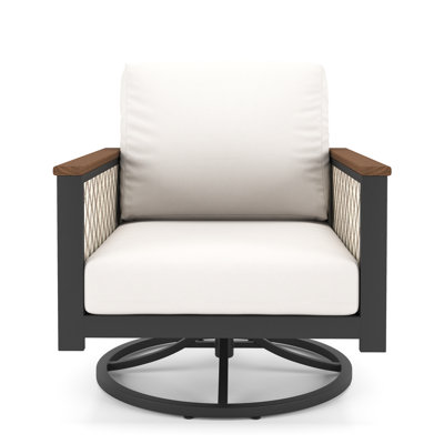 Townsend Metal Outdoor Swivel Rocking Chair with Sunbrella Cushion