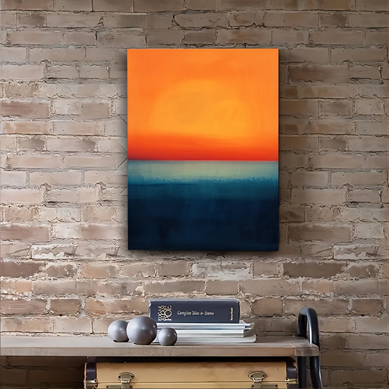 «Topbout Sunset Ocean Gradient», décoration côtière moderne haut de gamme pour le salon, 18*12 inch (45*30*2cm)